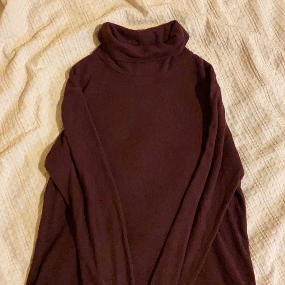 Burgundy Turtleneck Sweater